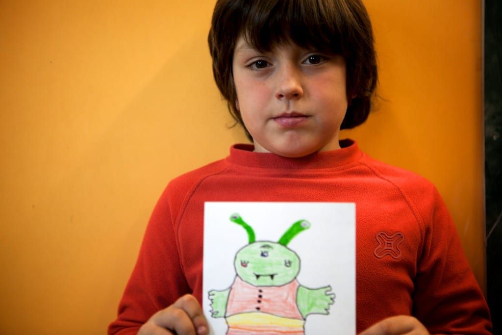 Photo from the original post "Kids in Spain find that Collaborative Art Works", 2012.